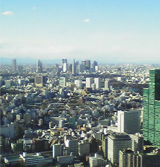 東京タワーから新宿方向を望む