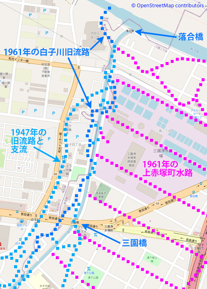 落合橋から三園橋