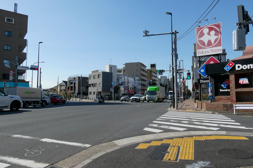 北千束五差路