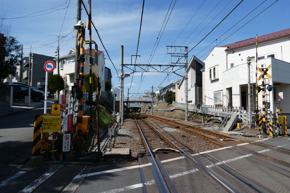 上野毛駅方向
